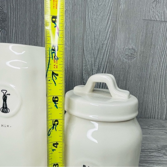 Rae Dunn canister / cookie jar  bundle bake , mix , eat jars with lids ceramic - Picture 8 of 15